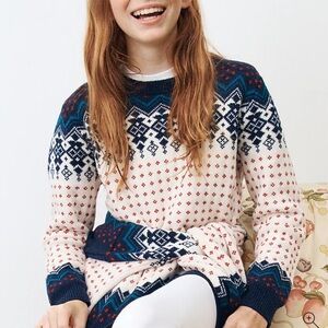 Kids' vintage Fair Isle sweater in wool blend